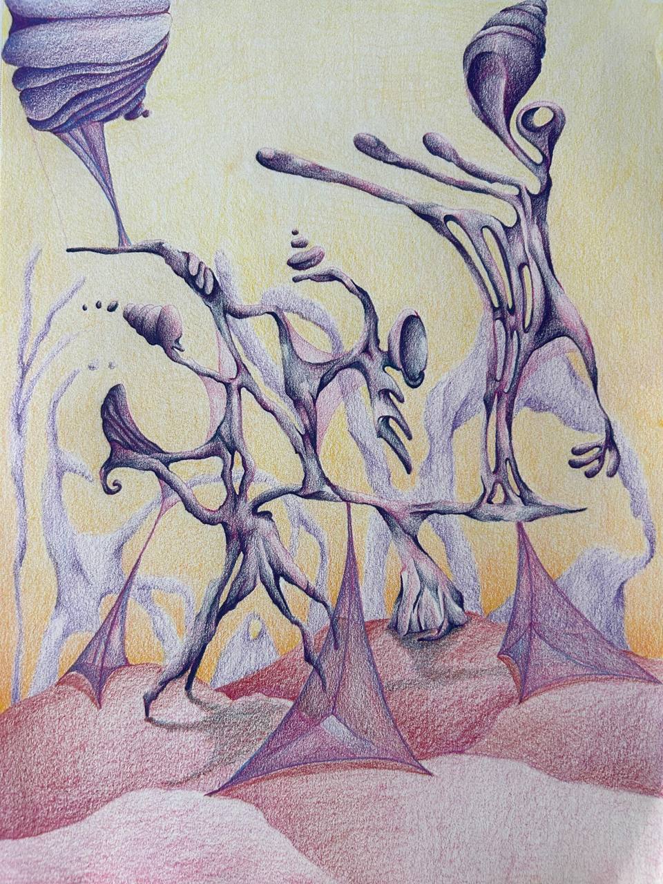 La orquesta, Color sobre papel